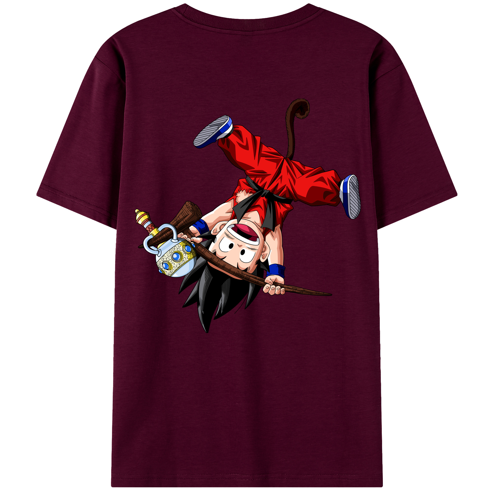 （画像用） ドラゴンボール 孫悟空（そん ごくう）Son Goku カカロット DRAGON BALL Kakarotto レディース半袖Tシャツ(バックプリント)